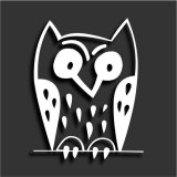 sova bílá svítící